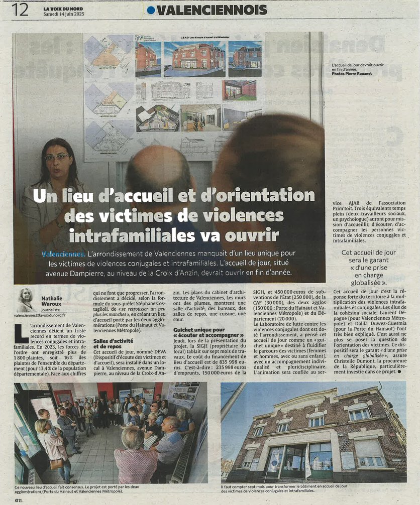 #TJValenciennes Le 12 juin, a été présenté le Lieu d'Écoute d'Accueil et d'Orientation (LEAO) des victimes de VIF, qui ouvrira en fin d'année. Pensé comme un guichet unique, il permettra de fluidifier le parcours des #victimes en leur proposant une prise en charge globalisée.