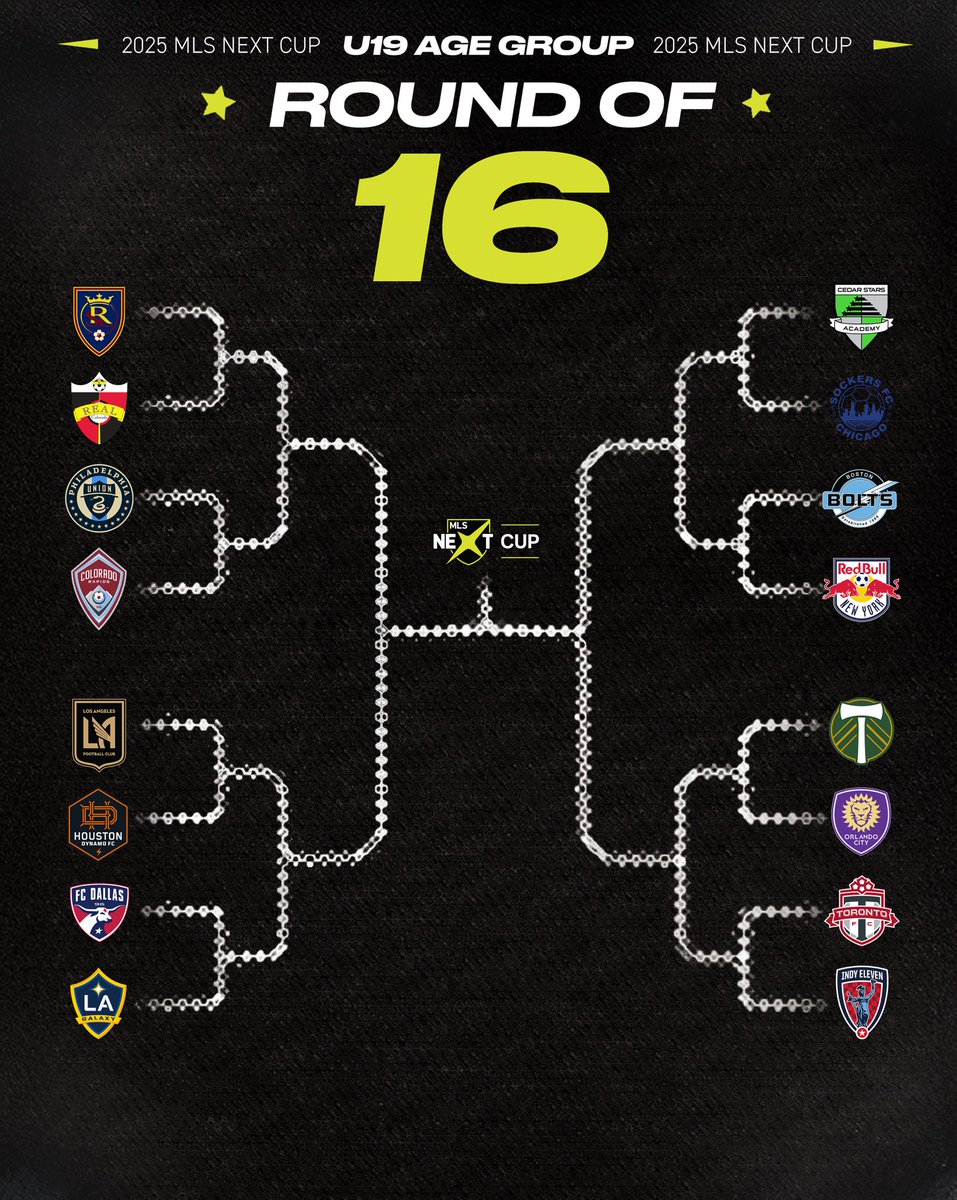 This is your admin speaking. We are now reaching the cruising altitude of MLS NEXT Cup Day 3. Enjoy your complimentary Round of 16 matchups. 

#MLSNEXTCup