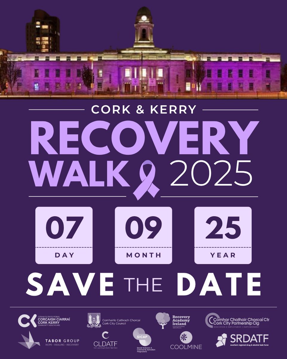Mark Wright (@markwright087) on Twitter photo Save the Date! (postponed from last year)
Join us for the first-ever Cork and Kerry Recovery Walk on September 07th, 2025!
Stay tuned for more details coming soon!
REWEET
#RecoveryWalk #CorkAndKerry #leavealighton #SaveTheDate
<a href="/cldatf/">Cork Drug & Alcohol Task Force</a>
<a href="/IreRecoveryAcad/">RecoveryAcademyIre</a> Save the Date! (postponed from last year)
Join us for the first-ever Cork and Kerry Recovery Walk on September 07th, 2025!
Stay tuned for more details coming soon!
REWEET
#RecoveryWalk #CorkAndKerry #leavealighton #SaveTheDate
<a href="/cldatf/">Cork Drug & Alcohol Task Force</a>
<a href="/IreRecoveryAcad/">RecoveryAcademyIre</a>