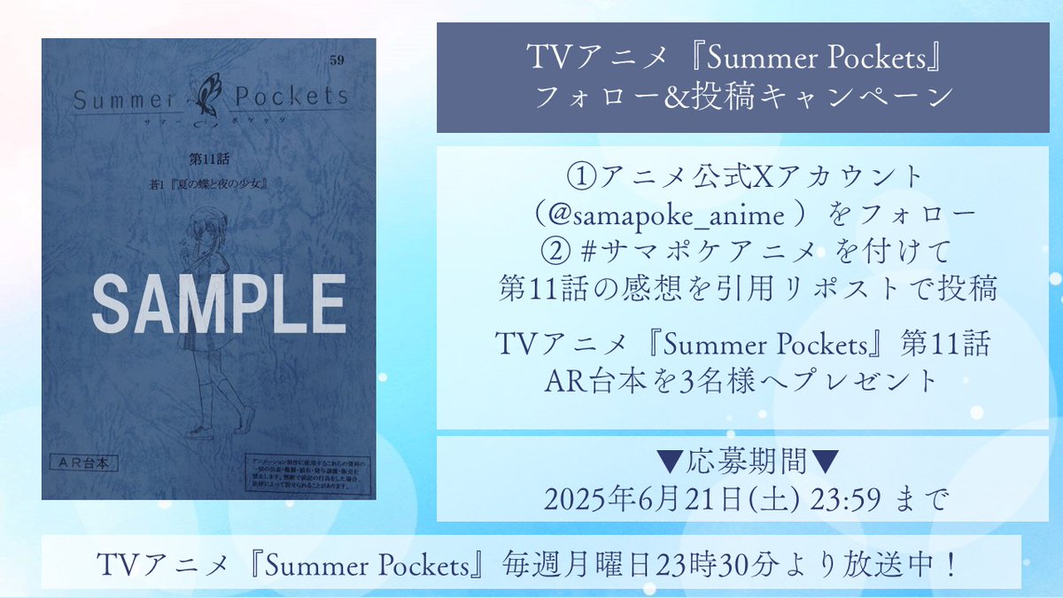 ✨ #サマポケアニメ 投稿キャンペーン✨／ TVアニメ「Summer Pockets