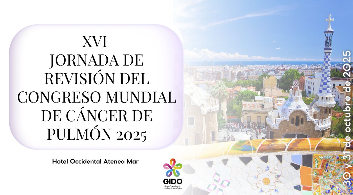 XVI JORNADA DE REVISIÓN DEL CONGRESO MUNDIAL DE CÁNCER DE PULMÓN 2025

- 30 y 31 de octubre de 2025 -

¡No te quedes fuera!

gido.es/xvi-jornada-de…