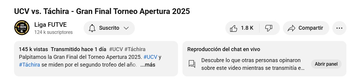 venefutbolero's tweet photo. Por estas cosas he sido, soy y seré un defensor de las transmisiones por Youtube de la Liga Futve. El partido lo puedes volver a ver y lo puedes detener para analizarlo las veces que quieras. Cuando lo pasaba el delincuente de Trapiello ni previa hacían por pasar novelas turcas. https://t.co/p2So0H3gtg