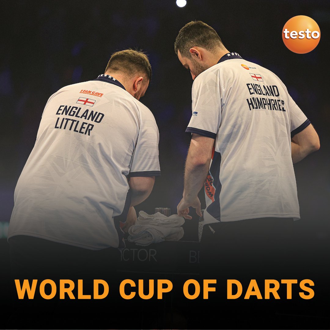 TestoLimited's tweet photo. ๐ฏAn amazing effort from Team England!
It's not the result they hoped for, but respect to @lukeh180 and @LukeTheNuke180 for their passion throughout the tournament. We'll be back to win it next year!๐ช
#LukeHumphries #LukeLittler #TeamTesto #LoveTheDarts #WorldCupOfDarts https://t.co/4gyIuqib94