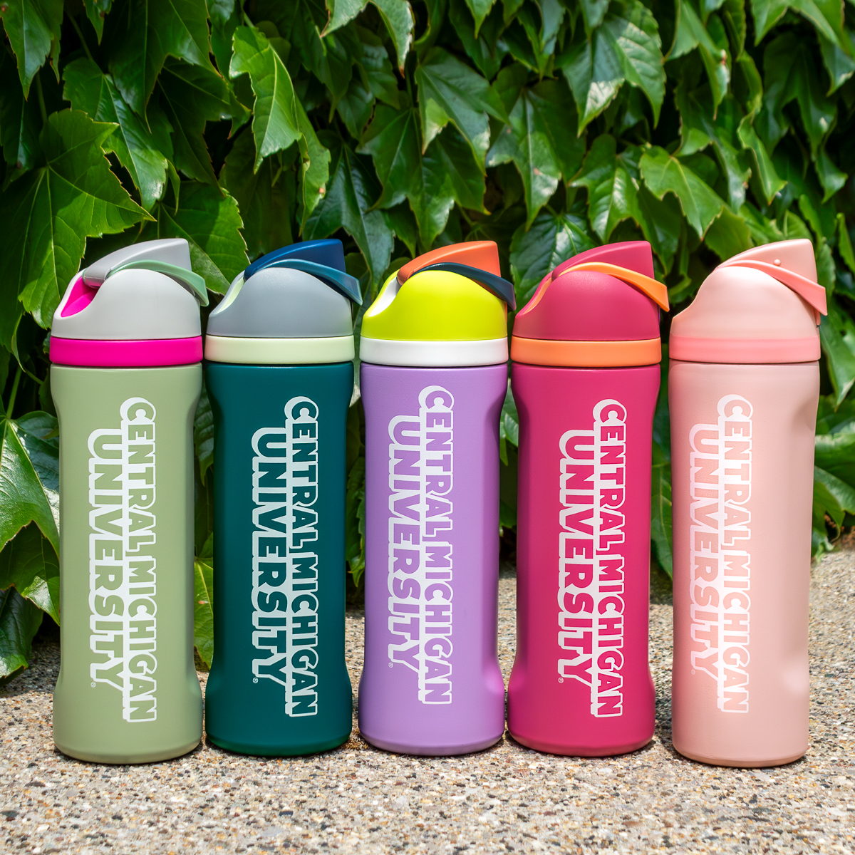 CMUBookstore's tweet photo. Just in－ new sport bottles in 5 vibrant colors! Shop the collection in-store or online at: https://t.co/fUVNtKUn9M https://t.co/UbEfOK8W7F