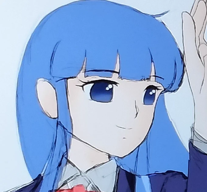 オーバーレイでカラーを着色してバランスを確認 うちの娘のベースカラー忘れていたので過去絵をチェックしたら…2年まともに描いてなかったのに気付いた娘たちよすまない