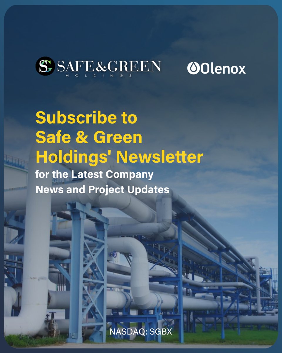 Stay in the loop with the latest #ProjectMilestones, #CompanyNews, and #IndustryInsights from $SGBX. Subscribe now and never miss an update! 

📩 : asmbly.link/e0tE7BI

#Newsletter #NASDAQ #InvestmentPortfolio