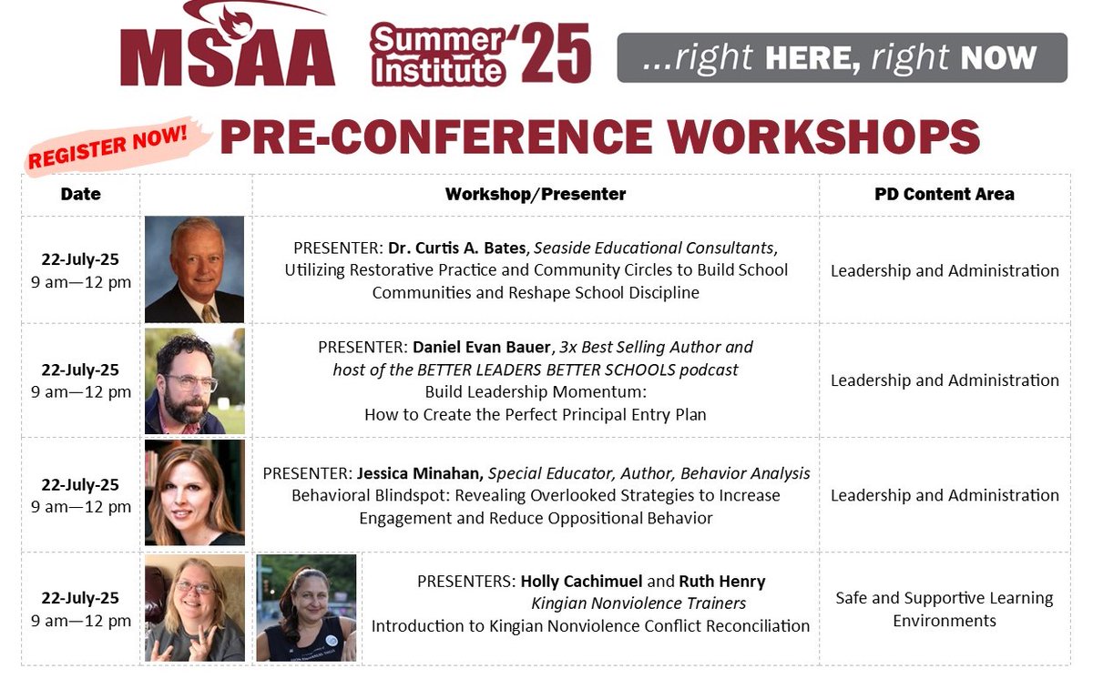 MSAA (@msaa_33) on Twitter photo #MSAA Summer Institute2025! Join us Tuesday, July 22 for in-depth Pre-Conference Workshops at Hotel 1620 Plymouth Harbor. Learn more tinyurl.com/yc595e2r <a href="/BostonSchools/">BostonPublicSchools</a> <a href="/DrCSJones/">Christopher Jones</a> <a href="/MGeoghegan22/">Martin Geoghegan (he/him/his)</a> <a href="/MASchoolsK12/">Massachusetts K-12</a> Beth1_23 <a href="/PrincipalJQuinn/">John Quinn</a> <a href="/SDubzinski/">Steven Dubzinski</a> #GrowingCourageousLeaders #MSAA Summer Institute2025! Join us Tuesday, July 22 for in-depth Pre-Conference Workshops at Hotel 1620 Plymouth Harbor. Learn more tinyurl.com/yc595e2r <a href="/BostonSchools/">BostonPublicSchools</a> <a href="/DrCSJones/">Christopher Jones</a> <a href="/MGeoghegan22/">Martin Geoghegan (he/him/his)</a> <a href="/MASchoolsK12/">Massachusetts K-12</a> Beth1_23 <a href="/PrincipalJQuinn/">John Quinn</a> <a href="/SDubzinski/">Steven Dubzinski</a> #GrowingCourageousLeaders