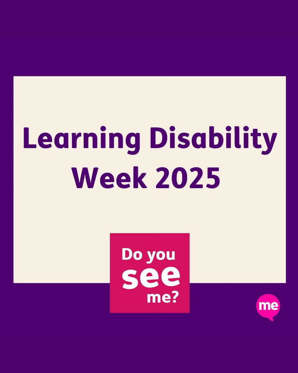 Join us for Learning Disability Week 2025, from June 16-22! This year's theme, "Do you see me?", highlights the importance of ensuring people with a learning disability are seen, heard, included, and valued. Find out more: mencap.org.uk/learningdisabi…

#learningdisabilityweek2025