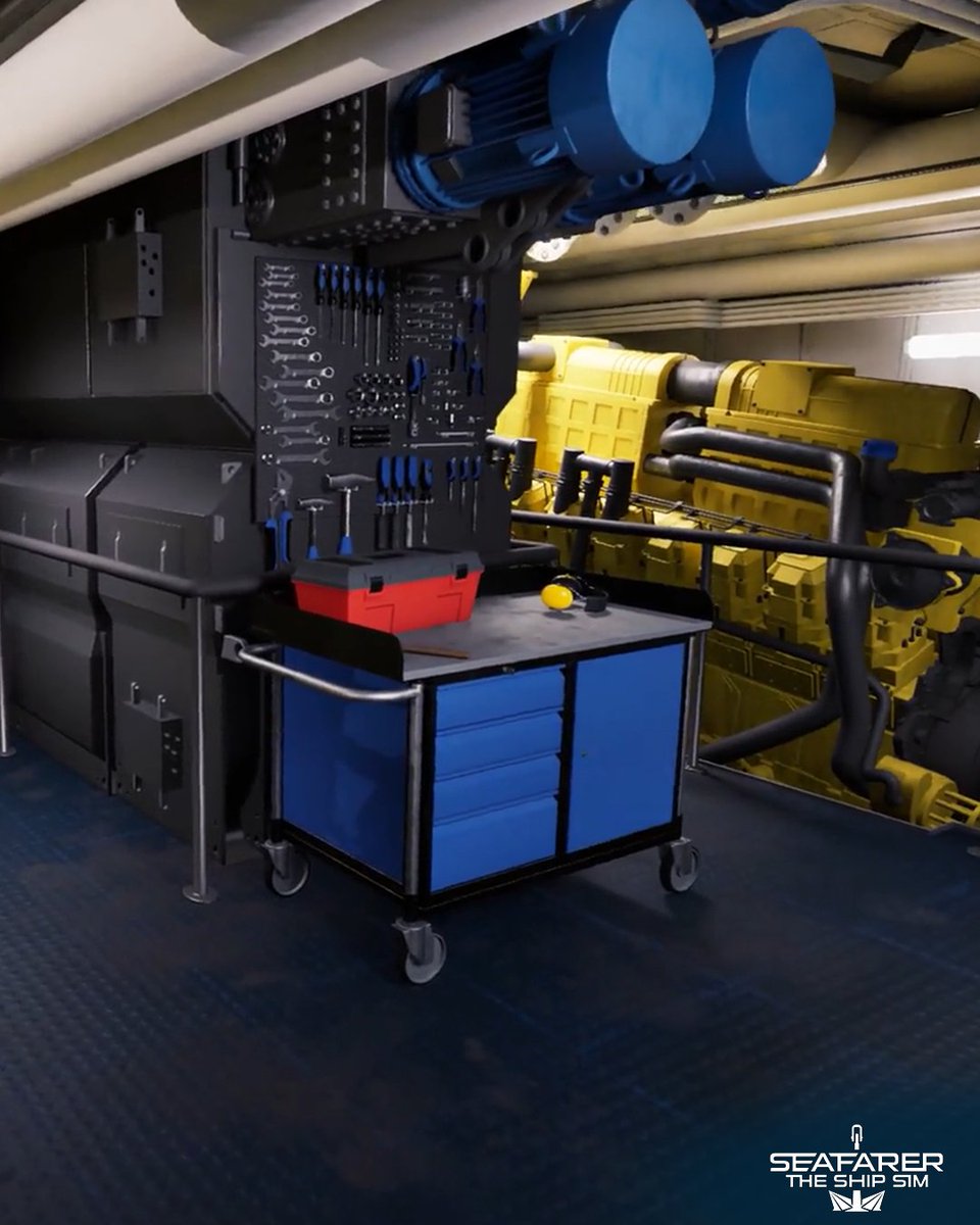 Explore the engine room, and wind down in the crew quarters.

Seafarer: The Ship Sim is coming to Early Access this Summer on Steam &amp; EGS - wishlist now! ⚓