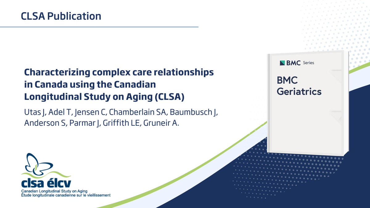 Canadian Longitudinal Study on Aging (CLSA) (@clsa_elcv) on Twitter photo CLSAFindings💡: Characterizing complex care relationships in Canada using the Canadian Longitudinal Study on Aging (CLSA)
Cc: @ualberta <a href="/UBC/">University of British Columbia</a> @mcmasteru
🔗: ow.ly/xaAQ50W5Amv CLSAFindings💡: Characterizing complex care relationships in Canada using the Canadian Longitudinal Study on Aging (CLSA)
Cc: @ualberta <a href="/UBC/">University of British Columbia</a> @mcmasteru
🔗: ow.ly/xaAQ50W5Amv