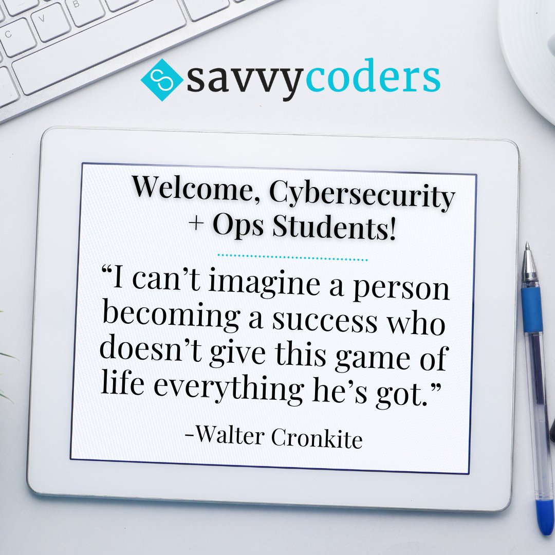 Savvy Coders (@savvycoders) on Twitter photo A warm welcome to our newest Cybersecurity + Ops students! 
You're not just starting a class—you’re stepping into a future full of possibilities. Let’s get to work!
#savvycoders #welcome #firstdayofclass #cybersecurity A warm welcome to our newest Cybersecurity + Ops students! 
You're not just starting a class—you’re stepping into a future full of possibilities. Let’s get to work!
#savvycoders #welcome #firstdayofclass #cybersecurity