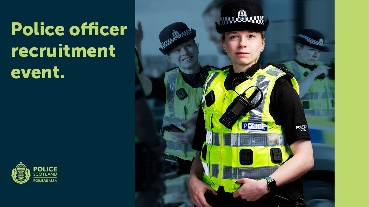 Thinking about your next step? 👮‍♂️

Police Scotland host regular online recruitment events throughout the year to help you ask questions, meet officers and get a feel for the role. 

Check latest dates and sign up ➡️ orlo.uk/8bvh9