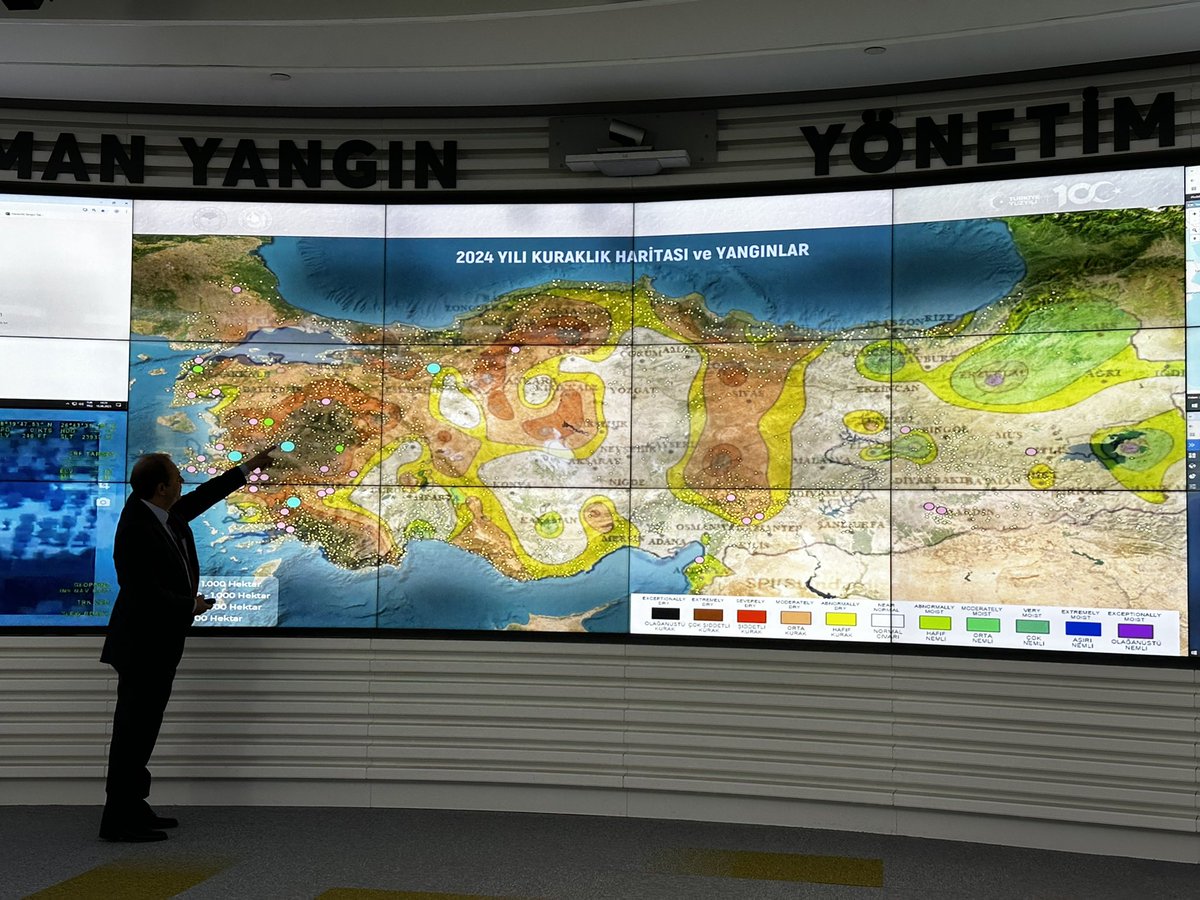 ValerieMHickey's tweet photo. I had a Jack Bauer #24 moment today at the incredible fire command center @OGMgovtr during #ForestforFuture
But this isn’t tv. The real heroes are the men who pick up the phone & race into action to fight the ⬆️ number of forest fires every year in Turkiye (3797 in 2024 alone) https://t.co/z3yOqZYvKB