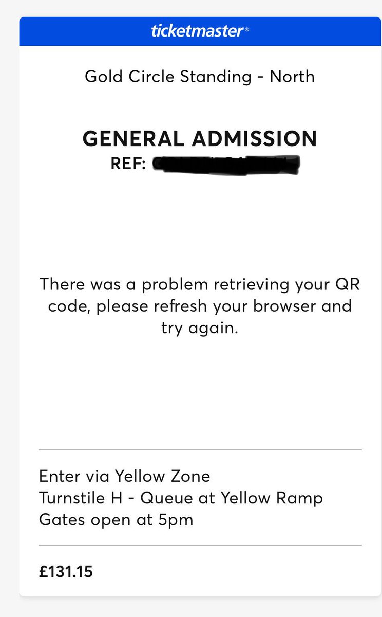 chrisbrooks0601's tweet photo. @TicketmasterCS Why are the tickets for Dua Lipa not showing? This is both on the App and the browser version. I can’t add the tickets to my Wallet, due to no QR codes showing. I have an open ticket but no response. https://t.co/bXMiGxqMH5