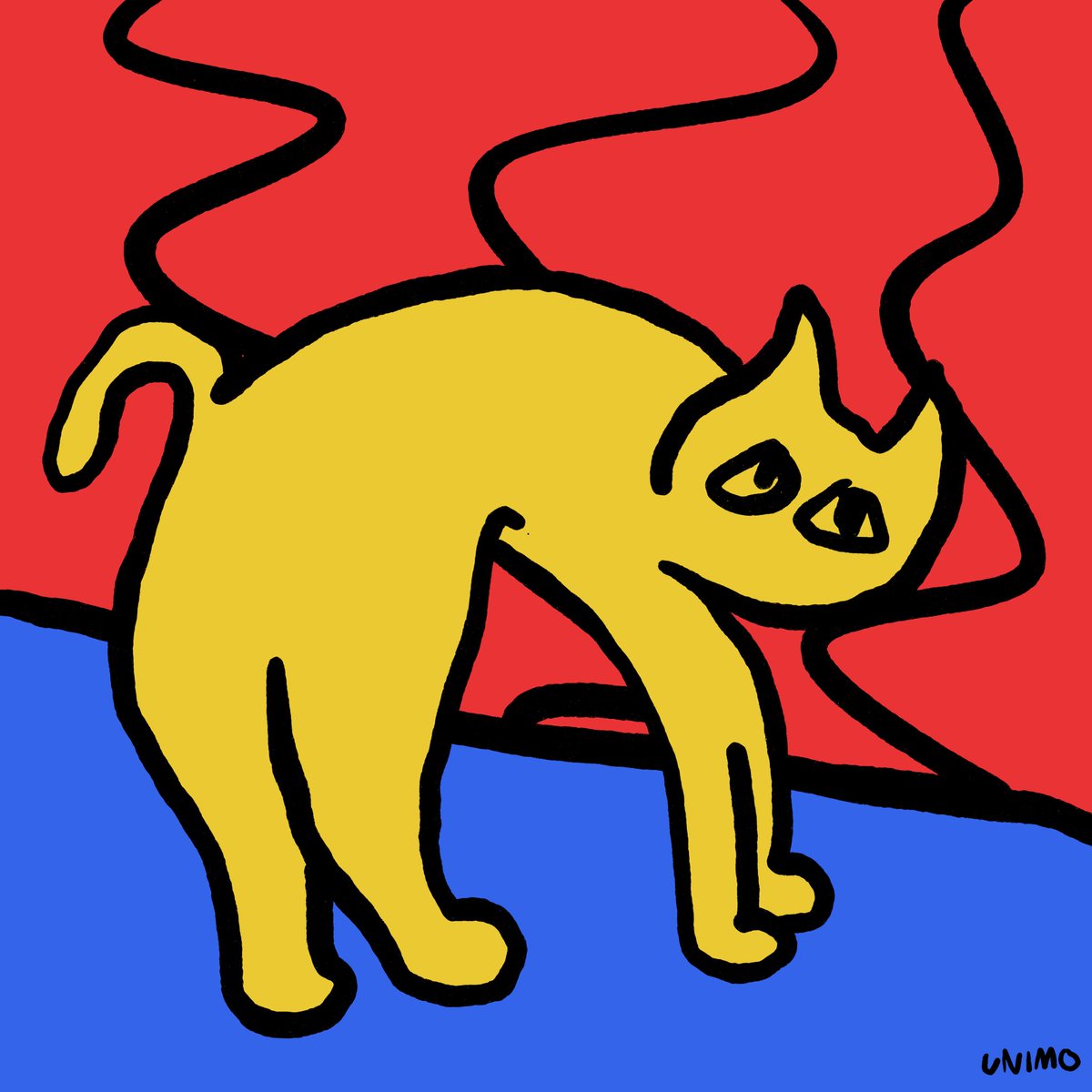 unimo_art's tweet photo. 『怪訝な猫』

久々お絵描きと浮上
生きてます⭐️

#イラスト #ゆるいイラスト #イラストデザイン #シンプルイラスト #kawaii  #sketch #design #illustration #art #illustrator #popart #일러스트레이션  #ねこ好き #cat #芸術の輪 https://t.co/WoIcwuqIwk