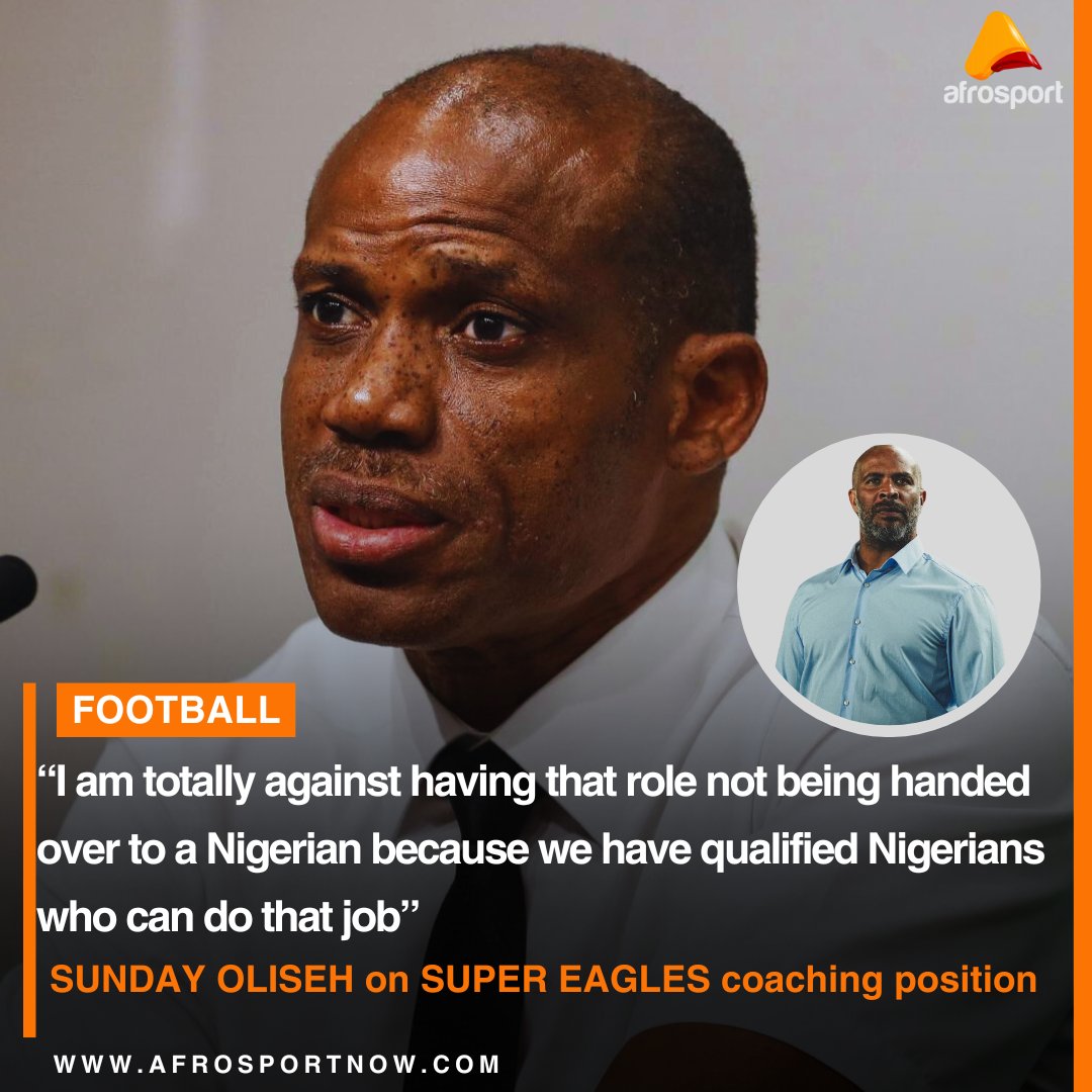 🇳🇬 Sunday Oliseh says the Super Eagles don’t need a foreign coach!
The former Nigeria boss believes local talent is enough to lead the team forward 🦅