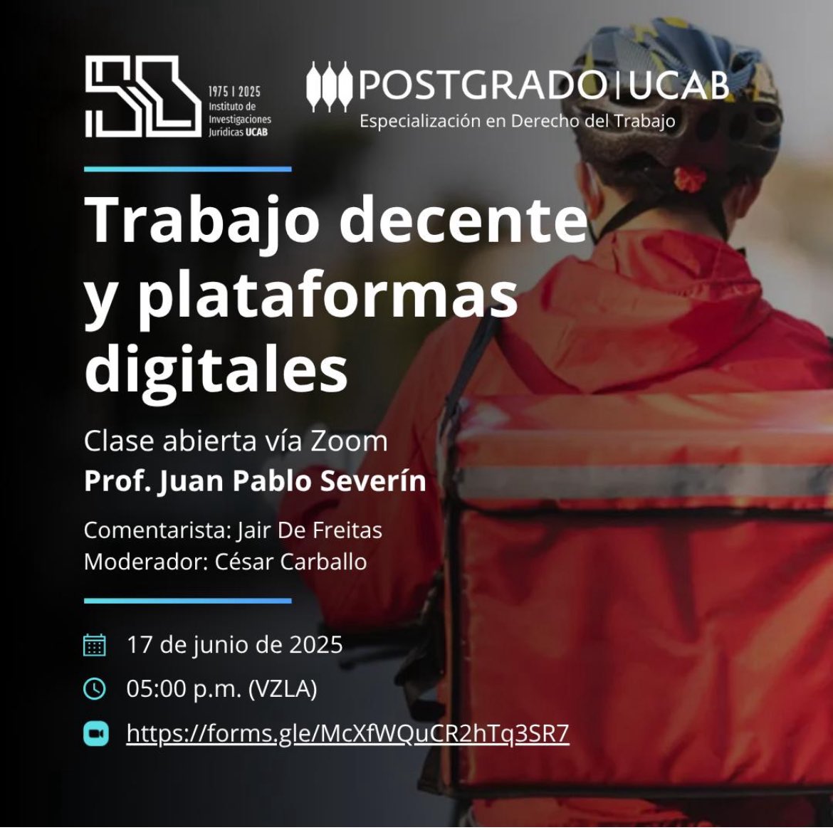 César A. Carballo (@carballocesar) on Twitter photo <a href="/InvestigaUCAB/">Investigaciones UCAB</a> <a href="/PostgradoUCAB/">Postgrado UCAB</a> <a href="/DerechoUCAB/">Derecho UCAB</a> <a href="/rriiucab/">Relaciones Industriales UCAB</a>
Registro: forms.gle/LZZWmK91megwRJ… <a href="/InvestigaUCAB/">Investigaciones UCAB</a> <a href="/PostgradoUCAB/">Postgrado UCAB</a> <a href="/DerechoUCAB/">Derecho UCAB</a> <a href="/rriiucab/">Relaciones Industriales UCAB</a>
Registro: forms.gle/LZZWmK91megwRJ…