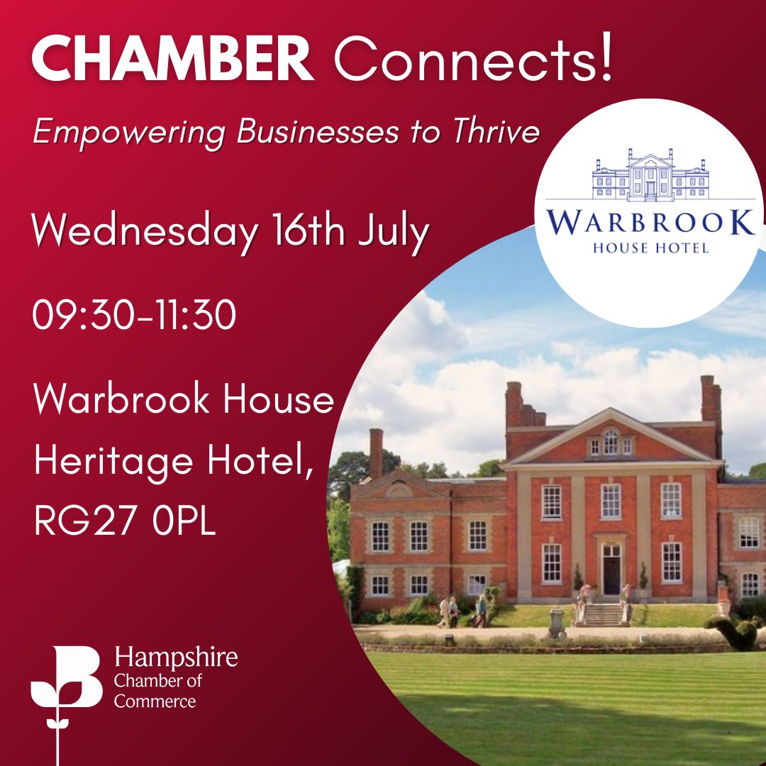 Want to raise your business profile and build lasting local connections? 

From our members - “I love Hampshire Chamber events, everyone is friendly, welcoming and wanting to help each other!” 

buff.ly/NJeRQ2r
