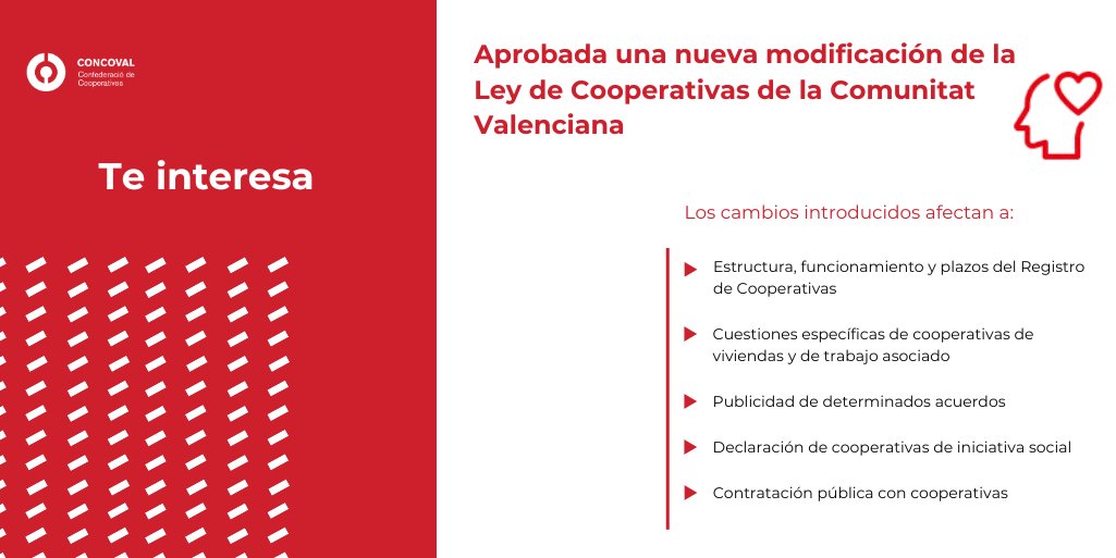 📢Aprobada una nueva modificación de la Ley de Cooperativas de la C. Valenciana

•Fin de la presentación de documentación en papel en el Registro de #Cooperativas

•Aprobación de un nuevo Reglamento del Registro de Cooperativas de la Comunitat

➕Info
➡️coemelilla.sepe.es/coe-melilla/ac…