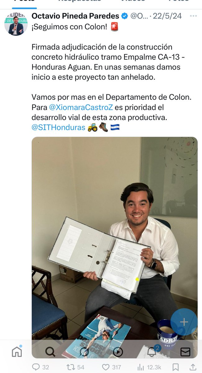 Ronal Romero (@ronalromeroo) on Twitter photo Denuncia.
Hace más de un año <a href="/OctaJPP/">Octavio Pineda Paredes</a> anunció el inicio de la pavimentación de la calle “margen izquierda “ empezando desde la C.A.-13 por Honduras Aguán, proyecto mentira que no lo han iniciado, ¿donde está el dinero?
Solo son anuncios.
Solo son rótulos.
Solo son mentiras. Denuncia.
Hace más de un año <a href="/OctaJPP/">Octavio Pineda Paredes</a> anunció el inicio de la pavimentación de la calle “margen izquierda “ empezando desde la C.A.-13 por Honduras Aguán, proyecto mentira que no lo han iniciado, ¿donde está el dinero?
Solo son anuncios.
Solo son rótulos.
Solo son mentiras.