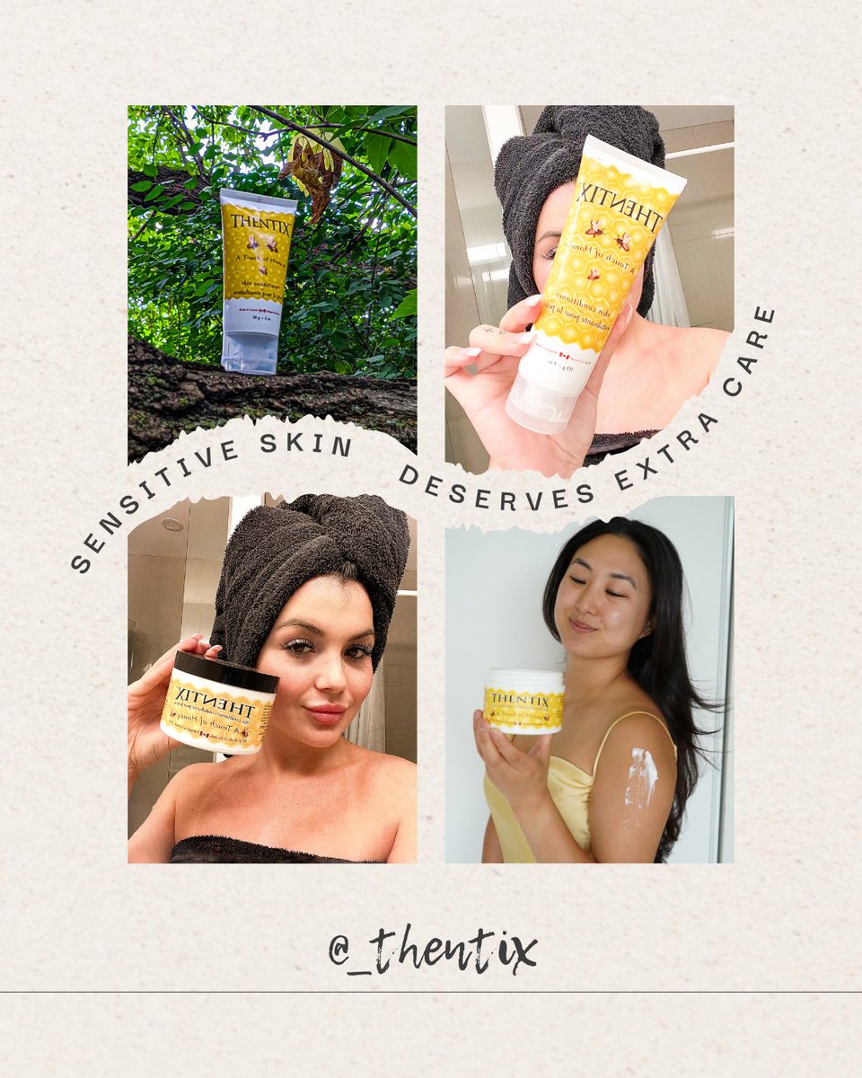 thentixskin's tweet photo. Sensitive skin needs extra care! Thentix Skin Conditioner, made with soothing honey, hydrates and calms without irritation. Keep your skin soft, nourished, and calm with every use! 💖🌿✨

 #sensitiveskin #extracare #thentix #skinconditions https://t.co/HDcS8PGrJA