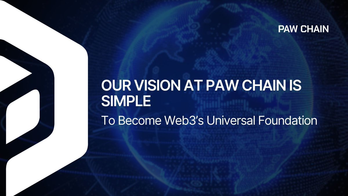 Our vision at PAW Chain is simple. To become Web3’s universal foundation - the layer everything can build on, connect through, and rely on.

A network where chains, apps, users, and devs aren't divided by friction -  but united by PAW infrastructure. 🌐 

And how do we get there?