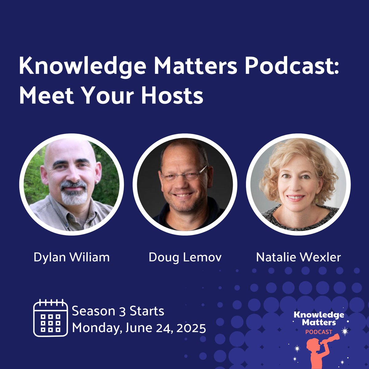 📢 Meet Host #3: Natalie Wexler is back! 

Author of Beyond the Science of Reading, she’s diving into how writing boosts thinking + learning.

“We’ll take the science of learning beyond reading into writing.”

🎧 Episode 1 drops June 24: knowledgematterscampaign.org/podcast/

#KnowledgeMatters