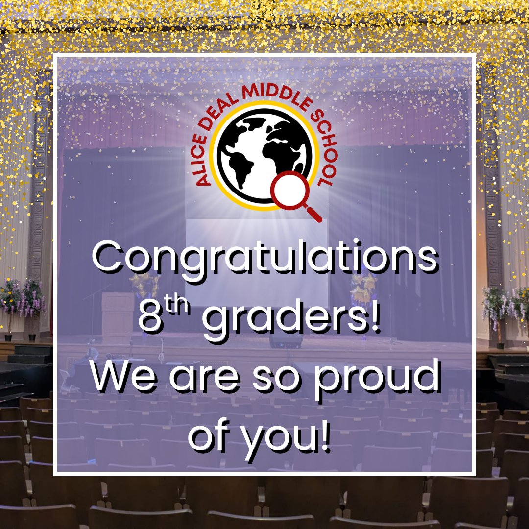 Congratulations 8th graders! We are so proud of you! #admsherewegrow