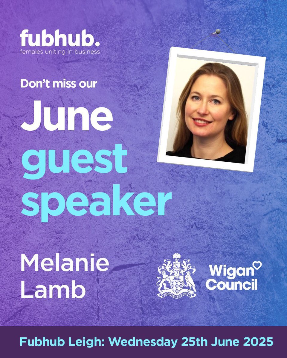 🌟 It was amazing to see so many of you at the launch of Fubhub Leigh last month! 

At this month's event on Wednesday 25th June, Melanie Lamb will shine a spotlight on regeneration projects in Leigh town centre.

Book now: trybooking.com/uk/events/land… 

#FubhubLeigh #WomenInBusiness