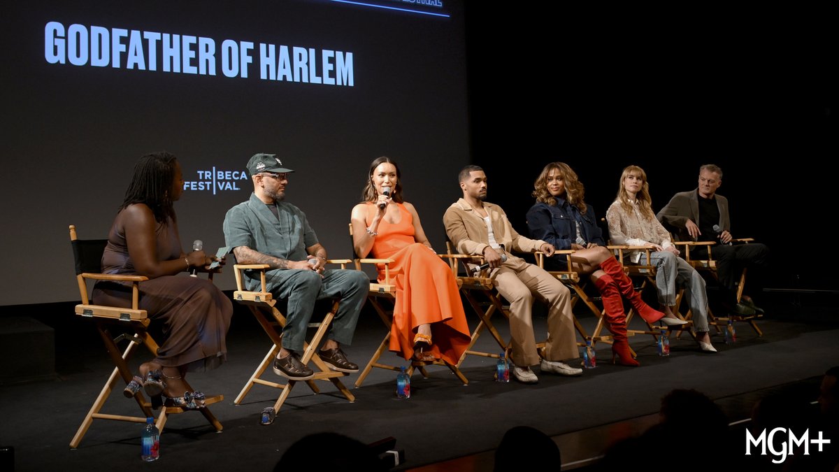 The cast of #GodfatherOfHarlem at the Tribeca Film Festival! 🎭🎬