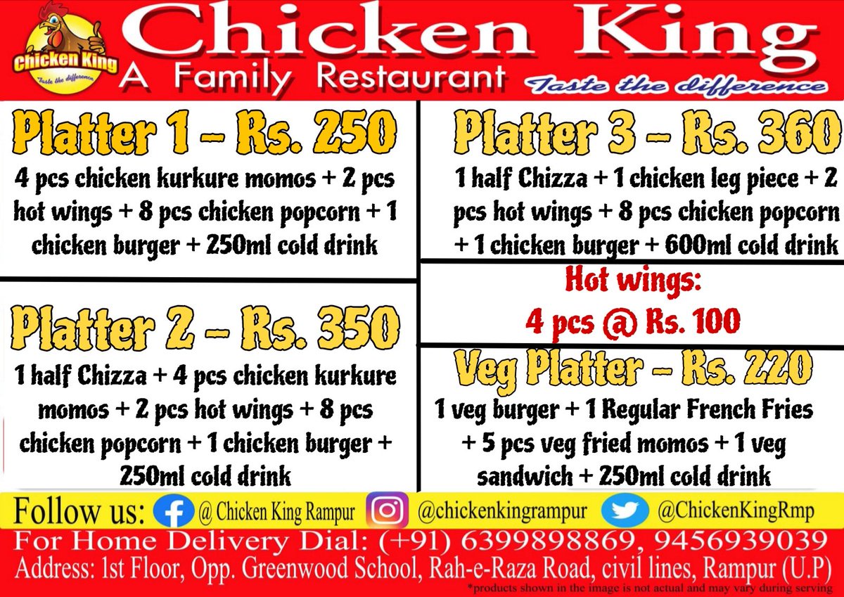 ChickenKingRmp's tweet photo. PLATTERS and HOT WINGS 😍 https://t.co/0zPatR2dU0