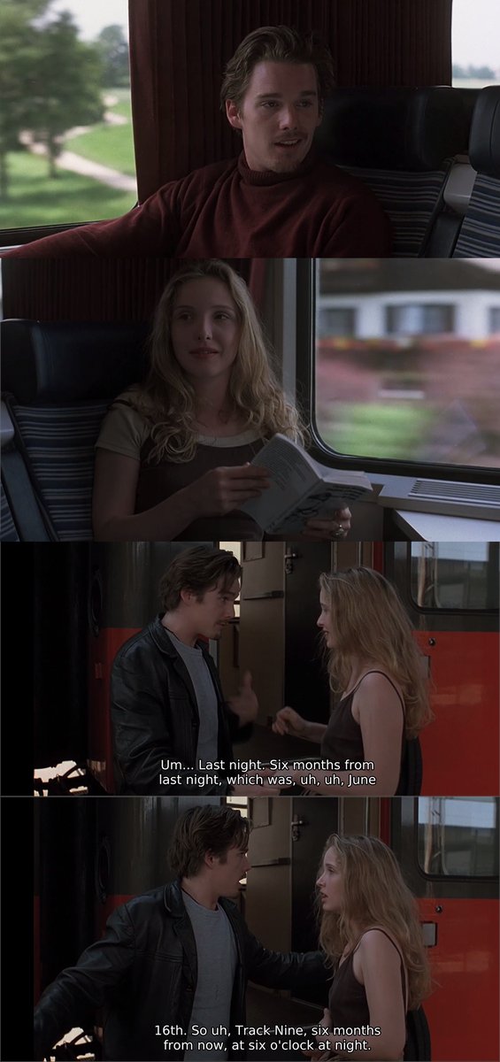 Jun 16th 1994 - Jesse and Celine met on a train heading to Vienna.

📽️📅 Before Sunrise (1995)