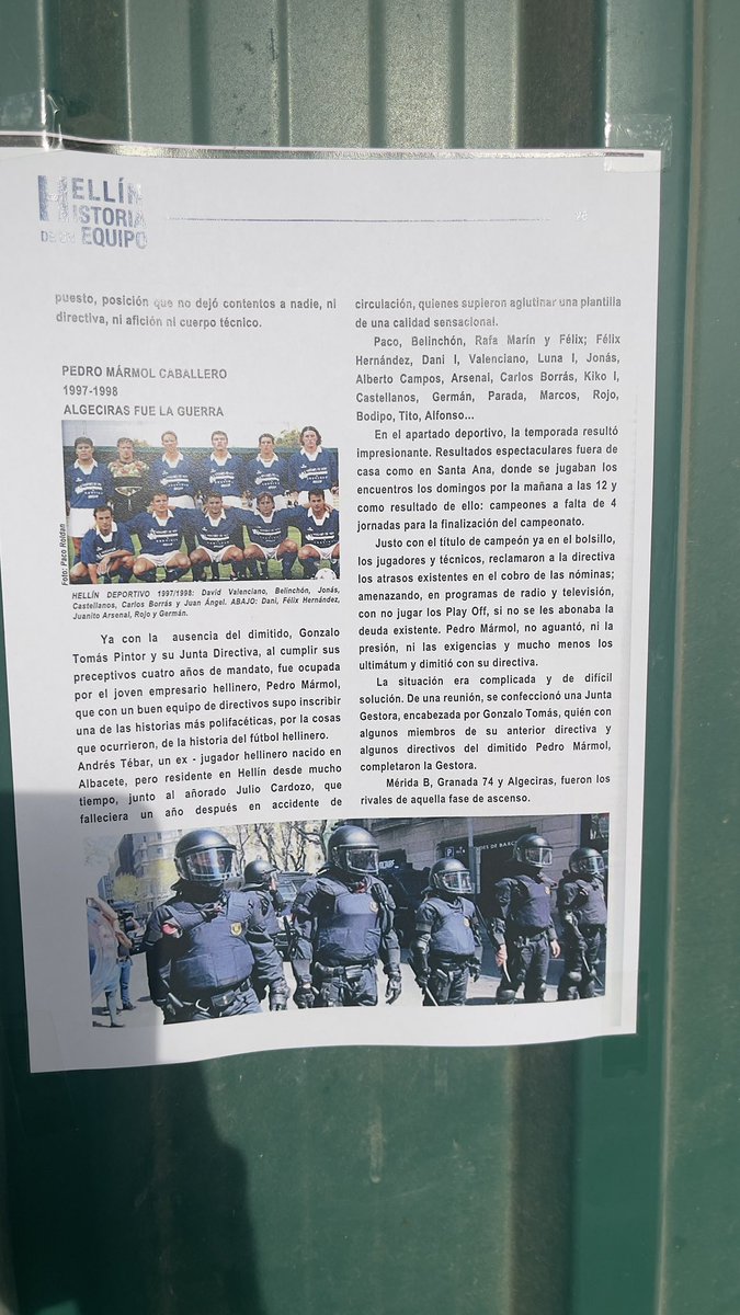 Historia viva de un club de fútbol ….Hellín Deportivo⚽️💙🤍