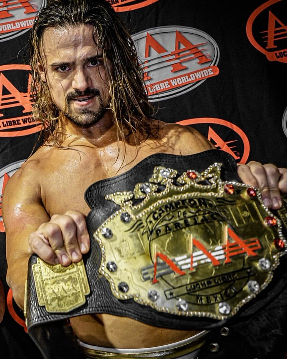 🚨 | Angel Garza and Berto are the NEW AAA World Tag Team Champions! 

#LuchaLibreAAA #Sportcoin #TriplemaniaRegia