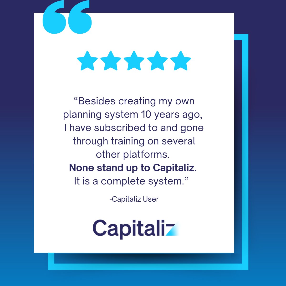 Discover why advisors are choosing Capitaliz as their go-to system for comprehensive business planning. Seamless, complete, and backed by meaningful data—see what sets us apart! 

📅hubs.li/Q03rSX6b0

#BusinessPlanning #ValueAdvisors #ValueAcceleration