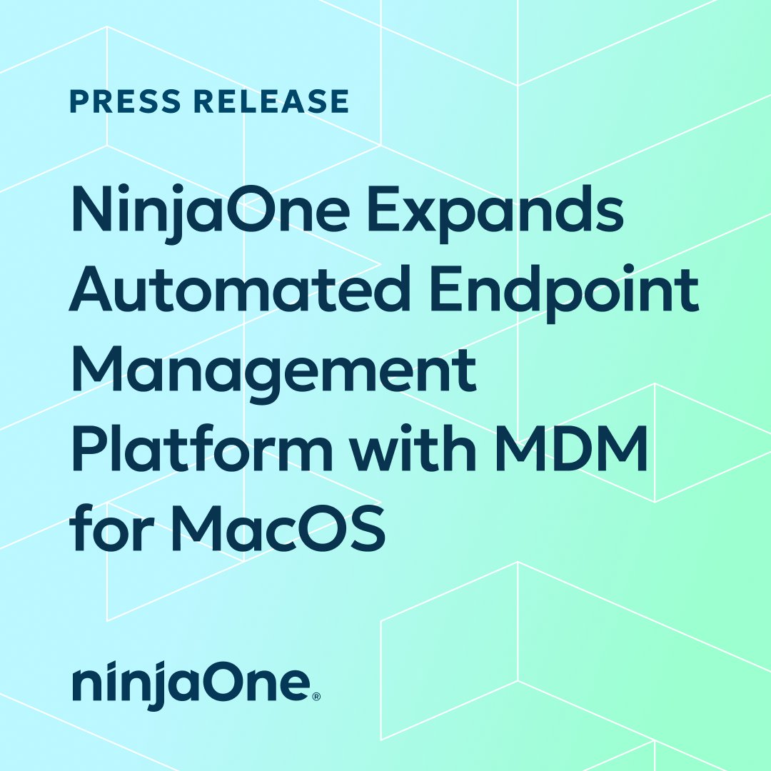 🚨 HUGE news! Now with NinjaOne MDM for macOS, customers can fully manage Macs using NinjaOne with the same power, precision, and confidence they have with Windows devices. Learn more in our press release: see.ninjaone.com/uitWw
