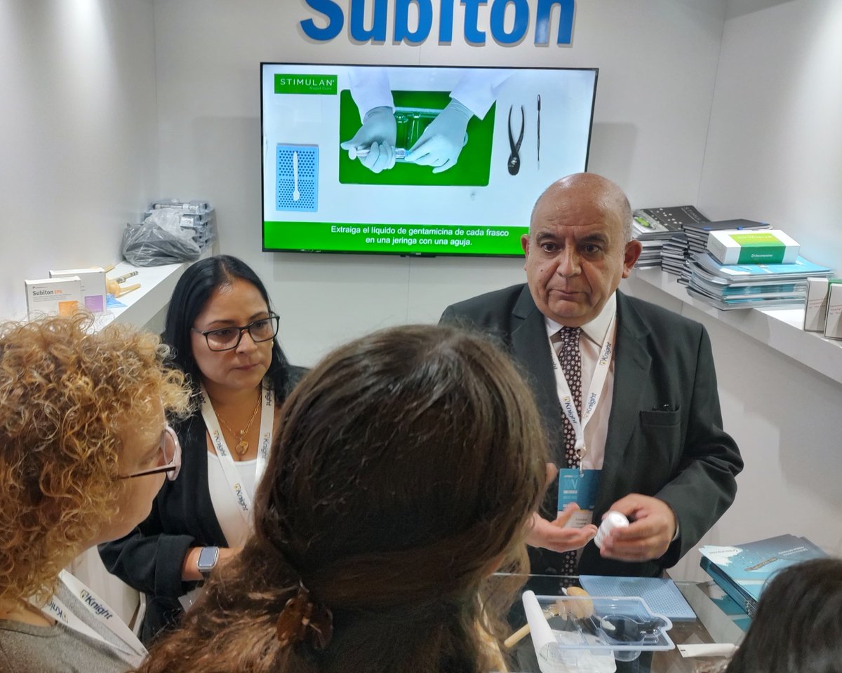 SubitonLaborat1's tweet photo. Gracias por acompañarnos en el #SADI2025 en Mar del Plata.
Presentamos soluciones para infecciones óseas y quirúrgicas:
🦴 Espaciadores
💊 Cementos
🔩 Clavos con antibiótico
💡 STIMULAN, matriz de calcio absorbible
#Subiton #Infectología https://t.co/MwcMgIIgFO