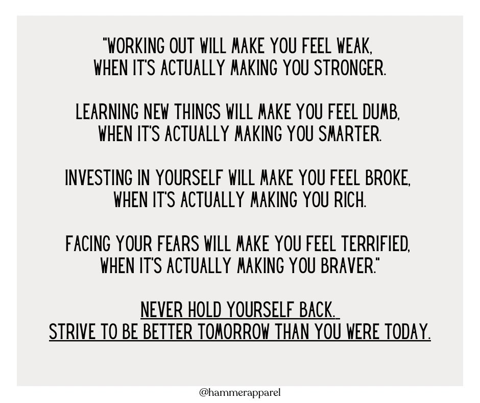 ApparelHammer's tweet photo. It’s wild how growth disguises itself as discomfort.

Growth doesn’t always feel like growth.
It feels heavy, uncomfortable, uncertain—but that’s exactly where transformation happens.

Keep showing up. Keep pushing forward.
🛠️ This is how we do things differently. https://t.co/CTQkdCJULK