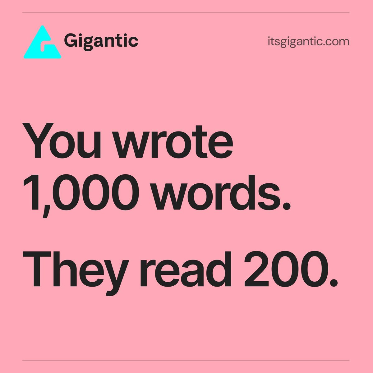 hellogigantic's tweet photo. Content isn’t king — clarity is.

The Nielsen Norman Group found that users read just 20% to 30% of a webpage’s content. So, if you’re not designing for scanners, you’re losing them.

Ready to simplify, structure, and convert?

Start here 👉 https://t.co/aWbluVO3lJ https://t.co/KwlgmSmqs7