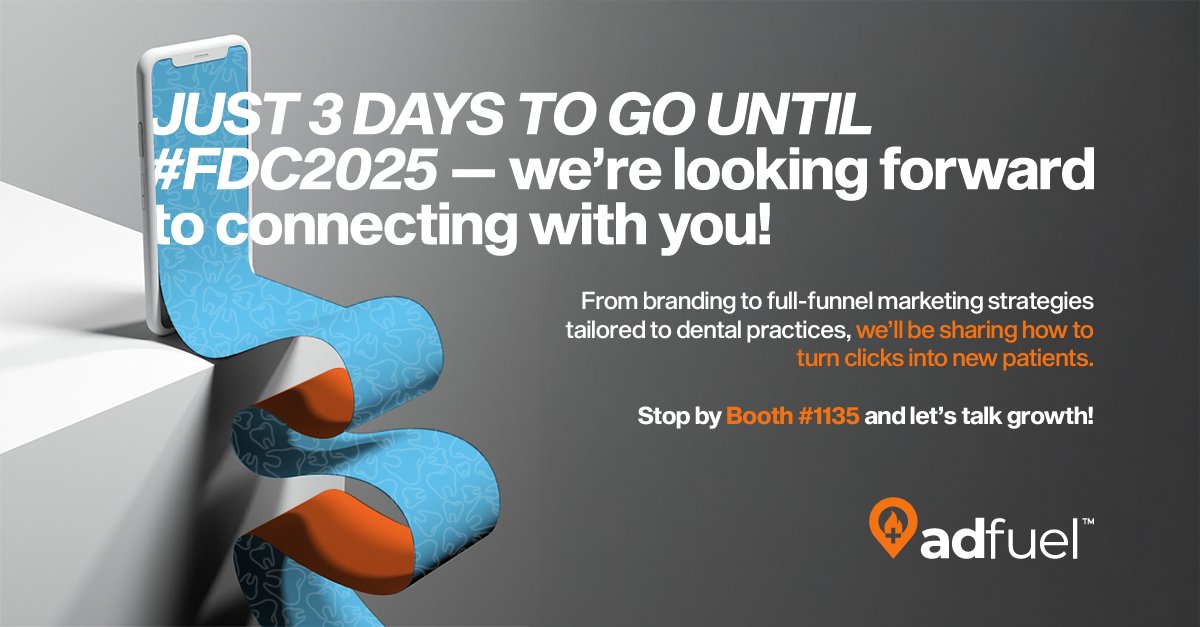 3️⃣ days and counting! Who else is heading to #FDC2025?
See you at Booth #1135 sharing game-changing digital tools for dental clinics in Florida and beyond! 🦷✨ #AdFuelMedia #DentalMarketing
