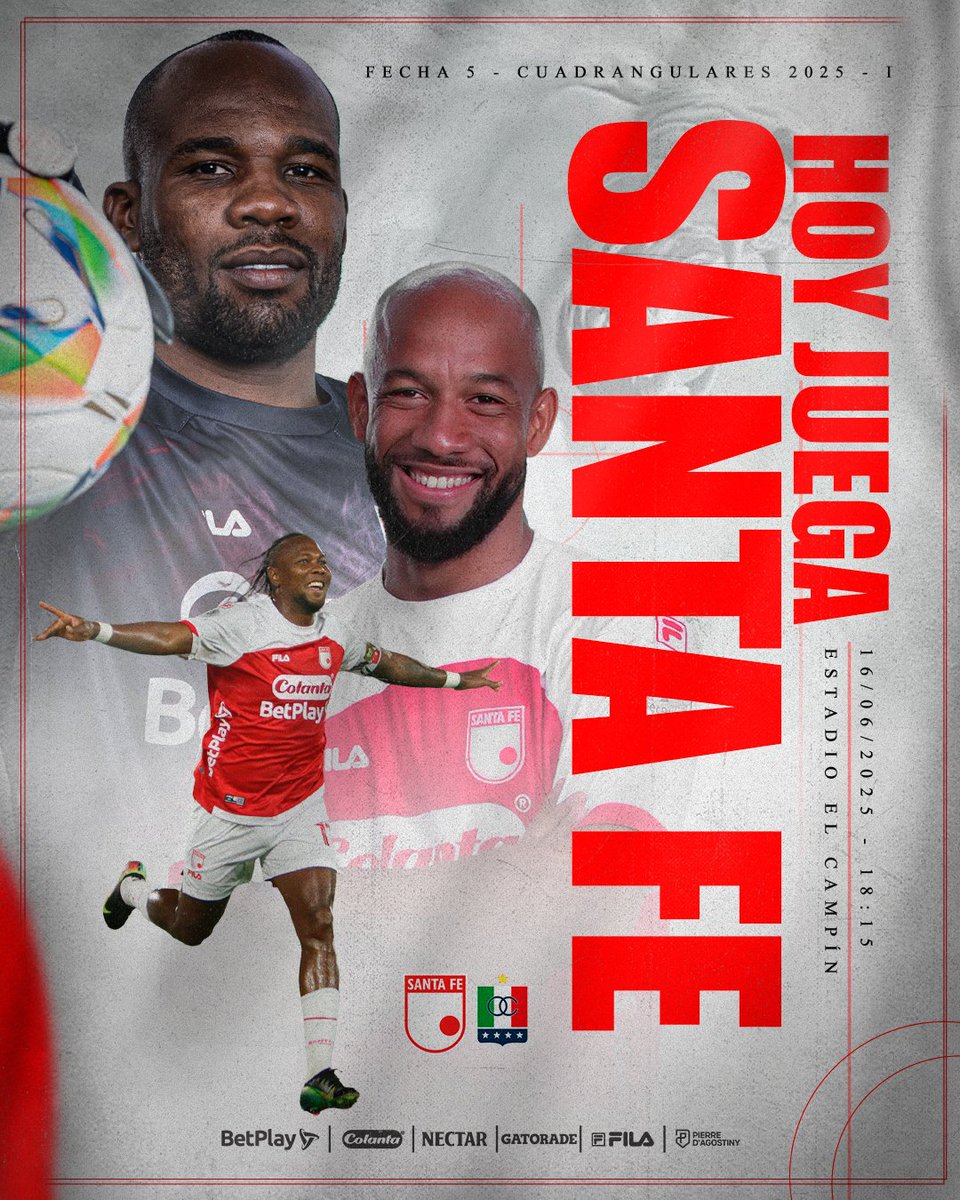 ¡𝗩𝗮𝗺𝗼𝘀 𝘁𝗼𝗱𝗼𝘀 𝗷𝘂𝗻𝘁𝗼𝘀 💪!

Nos vemos esta tarde en El Campín 🦁

#VamosSantaFe 🇮🇩
