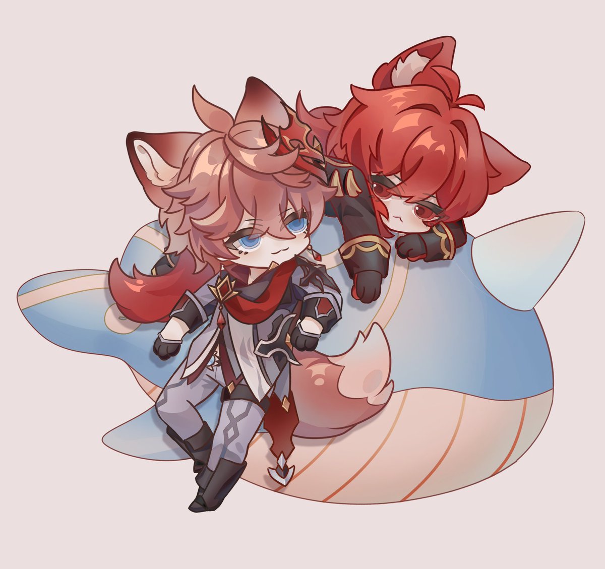 #タルディル #chiluc #鲸枭 非常可爱，像靠着摩托耍帅