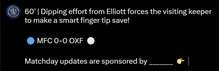 We are pleased to present a range of exciting opportunities to become a focal point of our matchday media presence and receive a phenomenal level of exposure. 

The first will see corporate branding on all official highlights packages, as well as on both our pre-match and