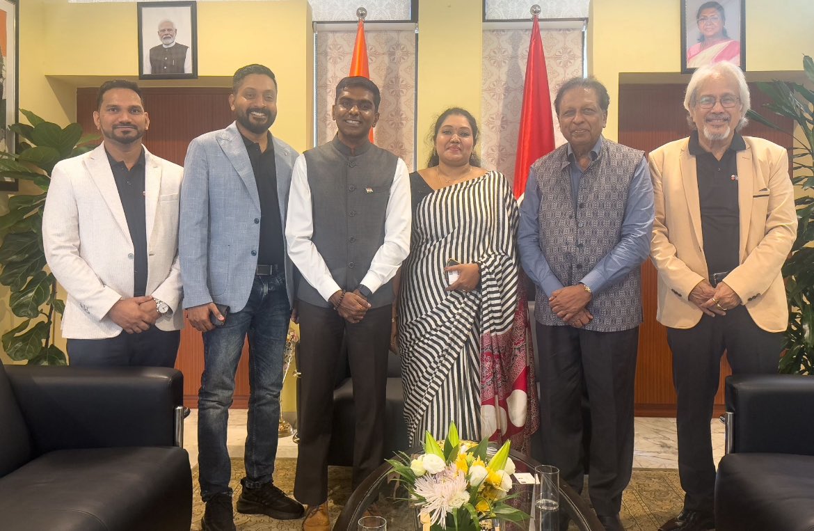 akhilsukumarann's tweet photo. Truly inspiring visit to the Indian Consulate in Dubai 🇮🇳🇦🇪
Team @inciemtech, led by CEO @anoop_sasidhara , had the honour of meeting CG Shri Satish Kumar Sivan &amp; our Advisory Board Chair Amb. T.P. Sreenivasan.
Joined by Methil Krish, Janani Suppiah &amp; Asadulla Rahman.

#Inciem https://t.co/aITqgvoLSF