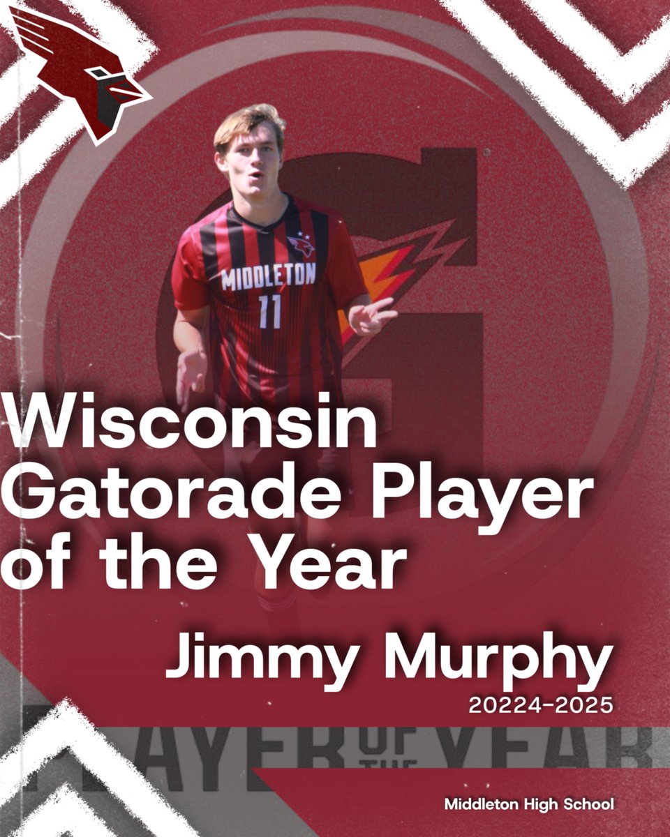 MHS_Cardinals's tweet photo. Congratulations to Jimmy Murphy for being named Wisconsin's Gatorade Player of the Year for Boys Soccer! #onceacardinalalwaysacardinal https://t.co/3Seqa876ut