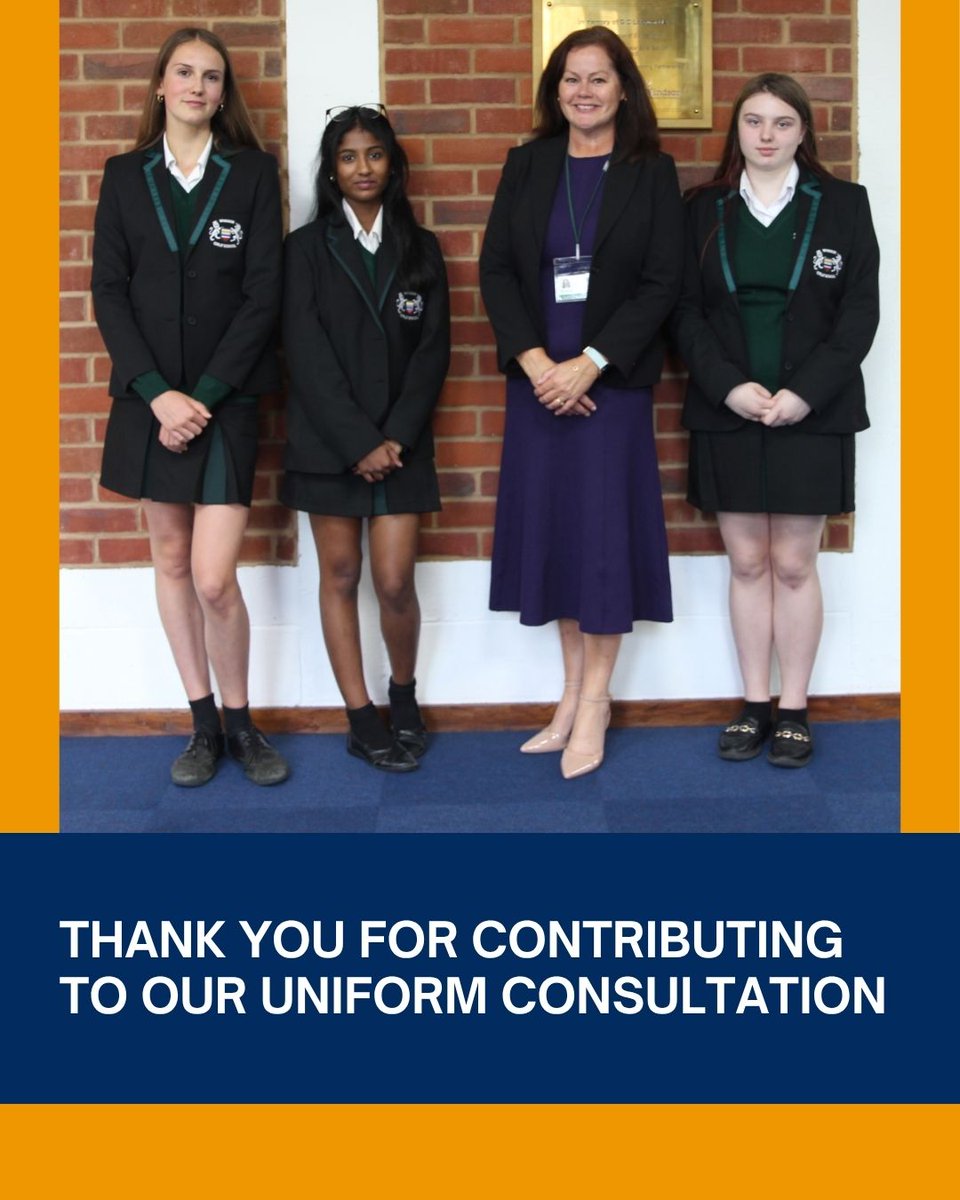 Thank you to everyone who attended the Windsor Girls' School uniform consultation last week and gave feedback.

This week, we continue to share the proposed uniform with students during assemblies, and we look forward to updating you on the next steps soon.