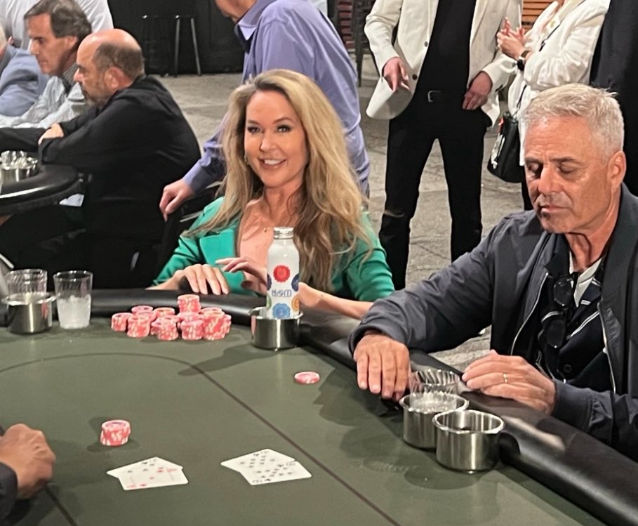 Happiness is going into the final table with the most chips!
The empty seat next to me is where I knocked out Beth Broderick from Sabrina the Teenaged Witch! TV witches can’t always stick together.

Ed Asner Celebrity Poker Tournament at CBS Radford Studios

#poker