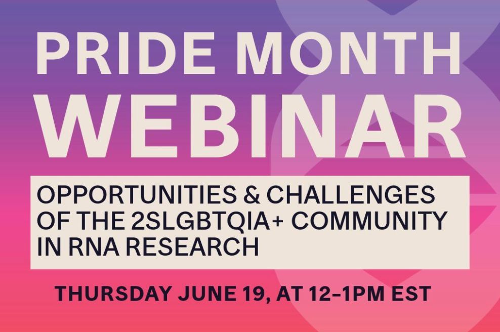 D2RMcGill's tweet photo. 🏳️‍🌈Time is running out to register for D2R’s Pride Month webinar: Opportunities and challenges of the 2SLGBTQIA+ Community in RNA Research!

📅 June 19th 2025
🕰 Time: 12:00 - 1:00 PM
📍 Location: Zoom 

Register Here https://t.co/kmhGfsZiW8 
#PrideMonth 
#2SLGBTQIA 
#EquityInSTEM https://t.co/hLtzHfTlyf