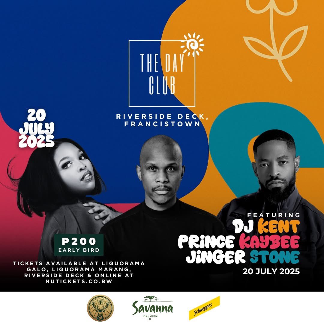 Francistown, we’re coming! 🔥<a href="/DJKENTSA/">DJ KENT</a> , <a href="/PrinceKaybee_SA/">Hillary Silva</a> , <a href="/JingerStone/">Jinger Stone</a>. 

📍 Riverside Deck 
🗓️ 20 July
🎟️ Early Bird: P200

🎫 architectsofgroove.nuwebgroup.com/events/121064
#TheDayClub #Francistown #ArchitectsofGroove