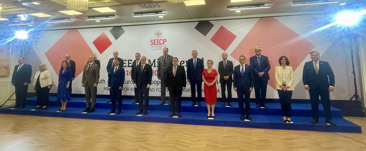 State Secretary <a href="/melita_gabric/">Melita Gabric</a> at #SEECP Ministerial: "Regional cooperation through SEECP supports #EU integration, economic development and regional stability. Together, we can achieve sustainable growth and a better future for all."

#EUIntegration #RegionalCooperation